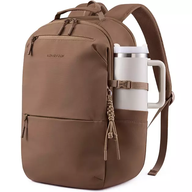 LOVEVOOK Laptop Backpack for Women with Tumbler Holder, Work Backpack Women