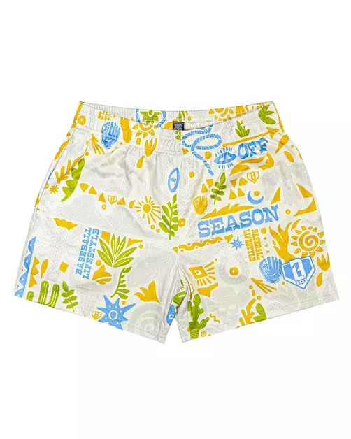 BL101 Adult Cactus Curve Baseball Mesh Shorts for Men - Multi, S