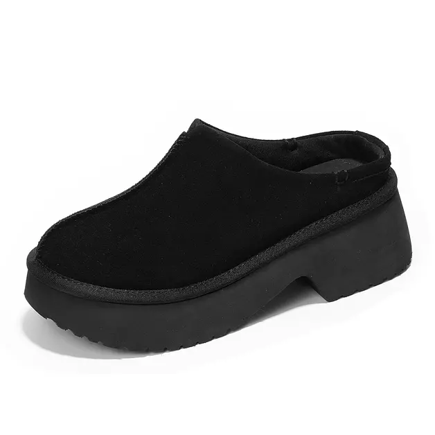 Project Cloud 100% Genuine Leather Platform Clogs for Women Footwear - Memory Foam and Non-Slip Mules Shoes, Comfortable Stylish Closed Toe Clogs for Women 2025 (Johnna, RUSSLeather,8)