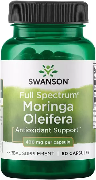 Swanson Full Spectrum Moringa Oleifera, 400 Milligrams, 60 Capsules