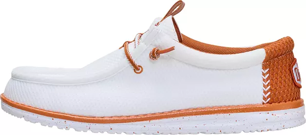 HEYDUDE Men's Wally Varsity Team Slip On Shoe, Silver Birch/Multi Size 8 | Lightweight Mesh Style with Easy On Comfort and Travel Ready Design