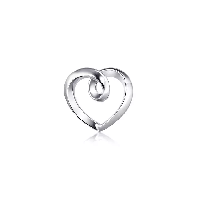 CHOW SANG SANG Let's Play 950 Platinum Love Single Stud Earring 91062E (Sold Single Not Pair)