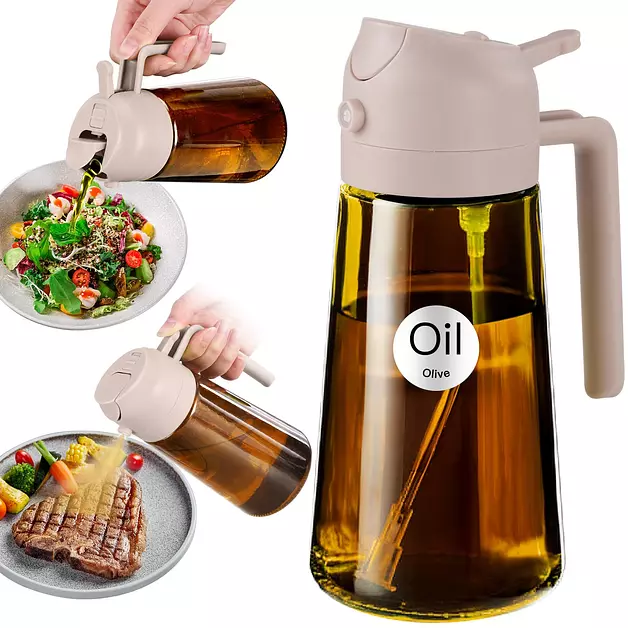 YARRAMATE 16oz/470ml Light Blocking Oil Sprayer for Cooking (LotusRootPink)