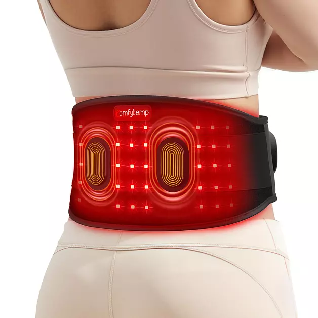 Comfytemp Red Light Therapy Vibration Massage Belt, Cordless, Lower Back
