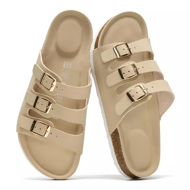 Project Cloud Genuine Leather Summer Sandals for Women 2025 - Memory Foam & Cork Footbed Beach Vacation Essentials Womens Sandals Comfortable Lightweight Slides for Women Footwear(Capri,BEIGESUE,13)