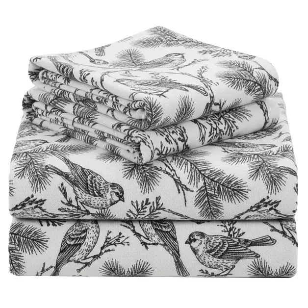 California Design Den Luxury 100% Cotton Flannel Twin Sheets Set, 3 Pcs Set