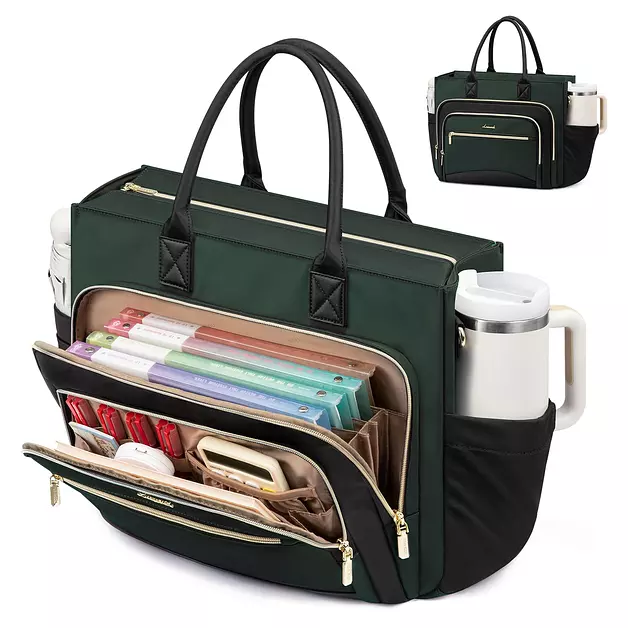 LOVEVOOK Work Tote Bags for Women,Laptop Teacher Bag With File Organizer