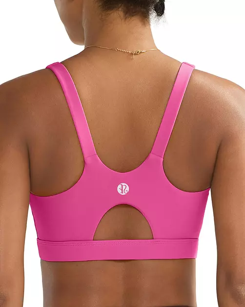 RUNNING GIRL High Impact Sports Bra, Molded Cup Running Sports Bras for Women High Support Workout Crop Top(3026Hot Pink_XL)