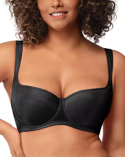 HSIA Balconette Bra Push Up Lightly Lined Plus Size Scoop Neck Tshirt Bra