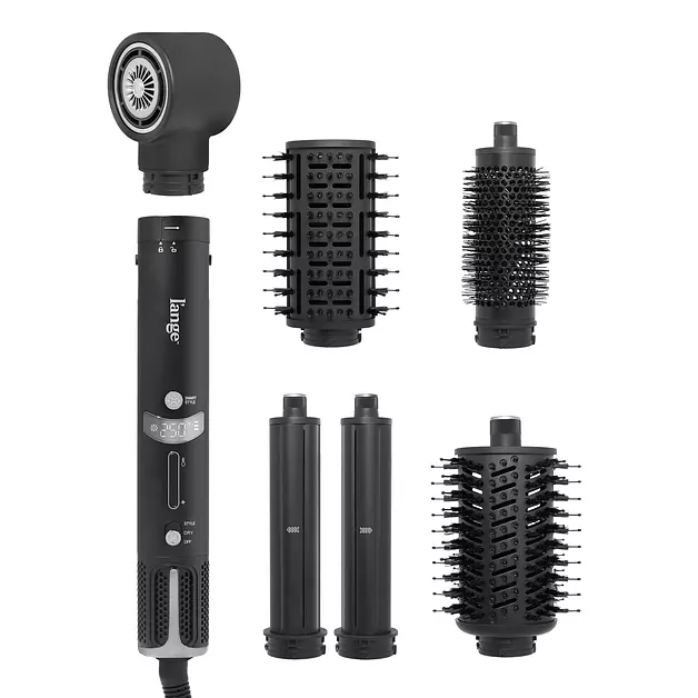 L'ANGE HAIR TurboStyle 5-in-1 Air Styler & Hair Dryer, Auto-Curlers, Black