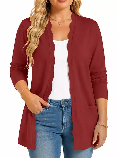HDLTE Women Plus Size Lightweight Long Cardigan Sweaters Fall Work Outfits