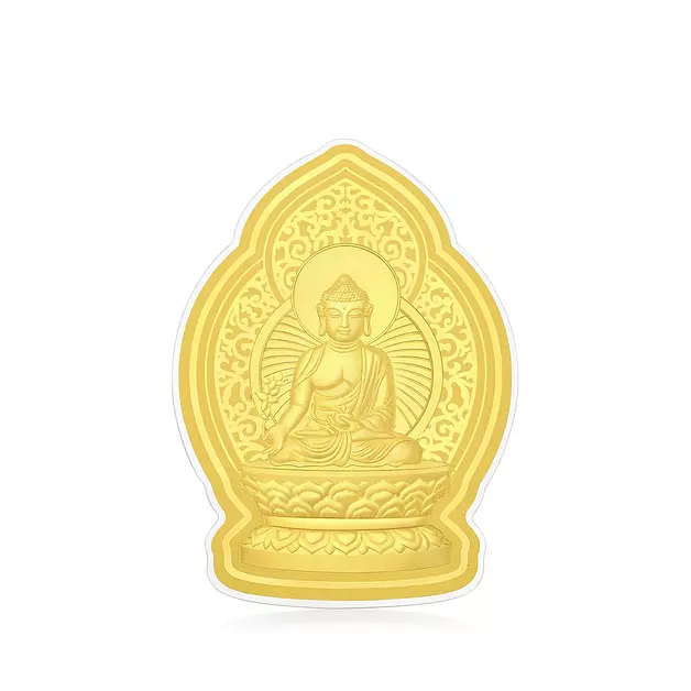 CHOW SANG SANG 999.9 24K Pure Gold Chinese Gifting Collection Medicine Buddha Bhaisajyaguru Ingot for Women & Men 94172D