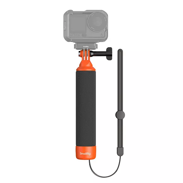SmallRig Floating Hand Grip Waterproof Monopod, Action Camera Accessories for DJI Action 6/5 Pro/4/3, for Go Pro Hero 13/12/11/10 Black, for Insta360, Underwater Hand Stick for Water Sports (Orange)